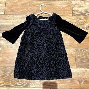 GB black velvet burnout dress size 4